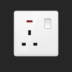 Switched 13A socket with neon