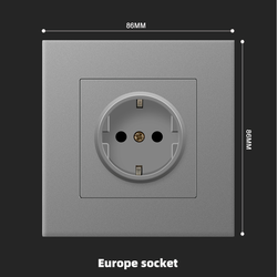 Europe socket  With Spray Painted Plastic Plate