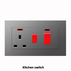 Kitchen switch With Spray Painted Plastic Plate