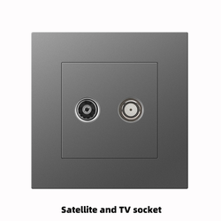 Satellite and TV socket With Spray Painted Plastic Plate