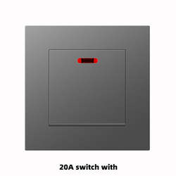 20A switch with neon With Spray Painted Plastic Plate