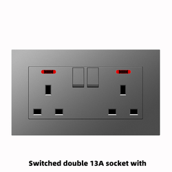 Switched Double 13A socket with 2 USB Port With Spray Painted Plastic Plate