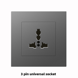 3 pin universal socket  With Spray Painted Plastic Plate