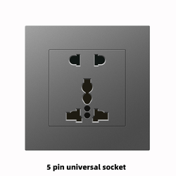 5 pin universal socket  With Spray Painted Plastic Plate