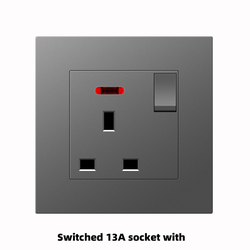 Switched 13A socket with neon With Spray Painted Plastic Plate