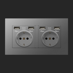 146 Europe USB socket  With Spray Painted Plastic Plate