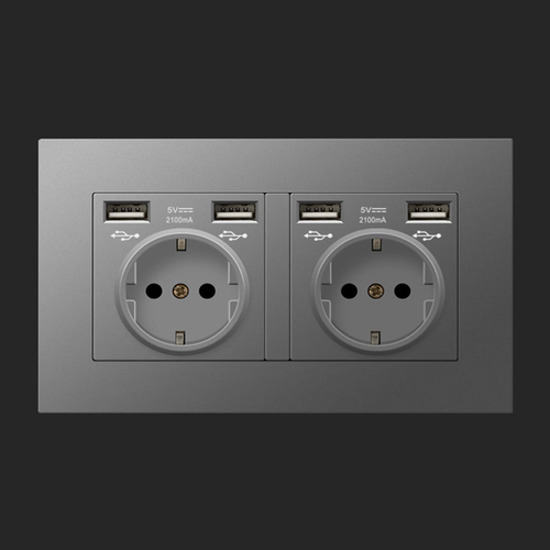 146 Europe USB socket With Spray Painted Plastic Plate 146 Europe USB socket With Spray Painted Plastic Plate