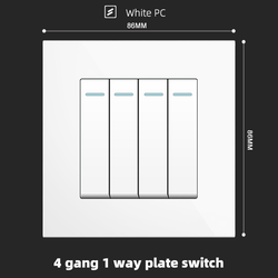 Wall Light Switch With Spray Painted Plastic White Plate