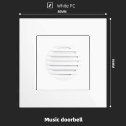 Music doorbell With Spray Painted Plastic White Plate