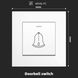 Doorbell switch With Spray Painted Plastic White Plate