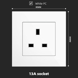 13A socket with neon With Spray Painted Plastic White Plate