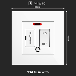 13A fuse With Spray Painted Plastic White Plate