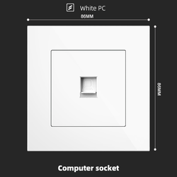 CAT6 Computer socket With Spray Painted Plastic White Plate