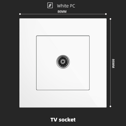 TV socket With Spray Painted Plastic White Plate