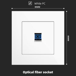 Optical fiber socket With Spray Painted Plastic White Plate