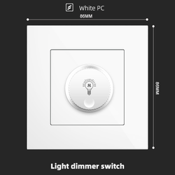 Light dimmer switch With Spray Painted Plastic White Plate