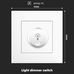 Light dimmer switch With Spray Painted Plastic White Plate