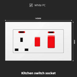 Kitchen switch With Spray Painted Plastic White Plate