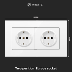 146 Europe socket  With Spray Painted Plastic White Plate