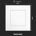 Blank plate With Spray Painted Plastic White Plate