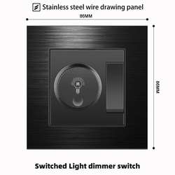 Switched Light dimmer switch With Aluminium Alloy Plate