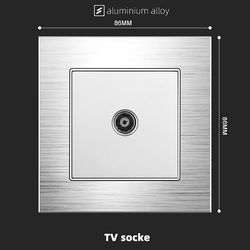 TV socket With Aluminium Alloy Plate