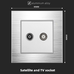 Satellite and TV socket With Aluminium Alloy Plate