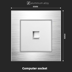 CAT6 Computer socket With Aluminium Alloy Plate