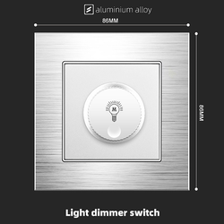 Light dimmer switch With Aluminium Alloy Plate