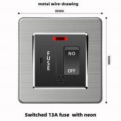 13A fuse With Stainless Steel Plate